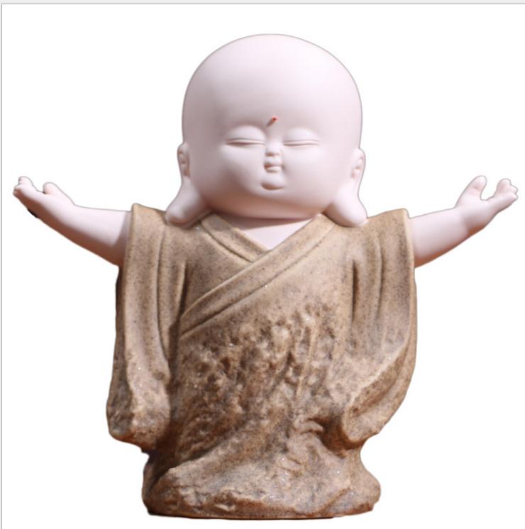Bulk Large Head Little Monk Ceramic Sculpture Manufacturer