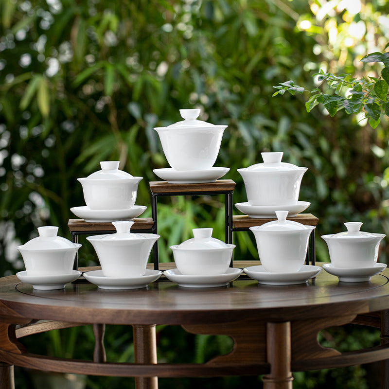 Wholesale Dehua Sancai Gaiwan Lidded Bowl - 175ml Bulk Supply