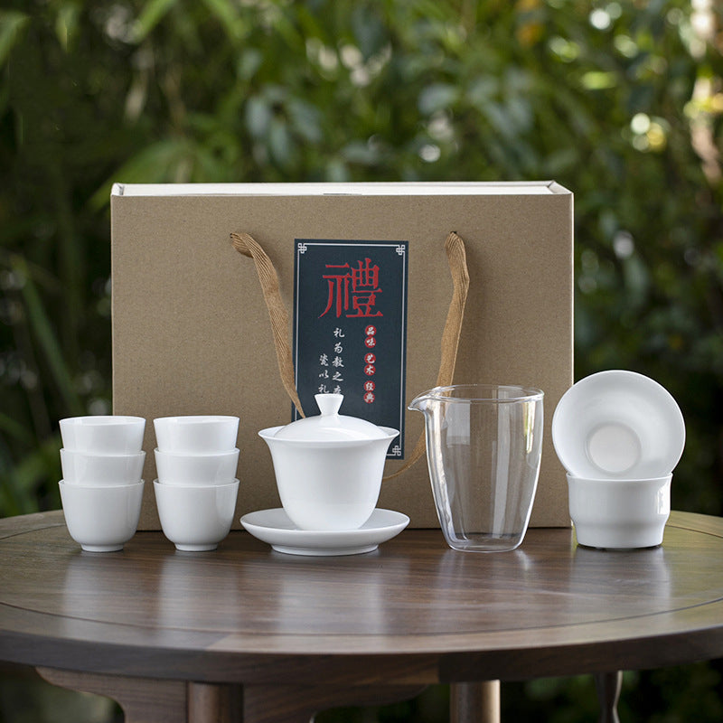 Bulk Portable Dehua White Porcelain Travel Tea Set Manufacturer
