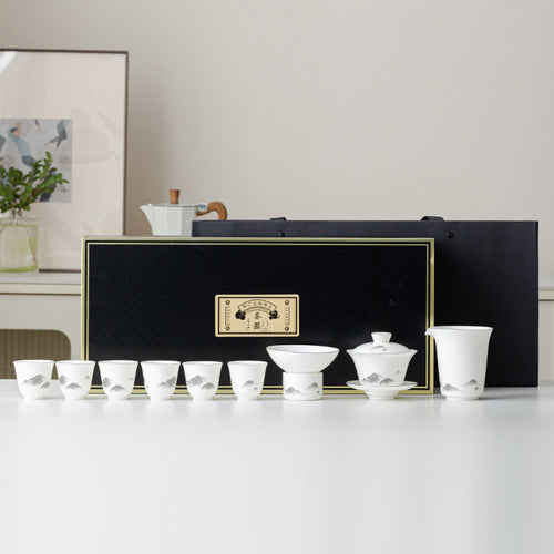 Wholesale Dehua White Porcelain Kung Fu Tea Set - 10 Piece Set